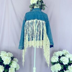 Fringe Jean Jacket - S